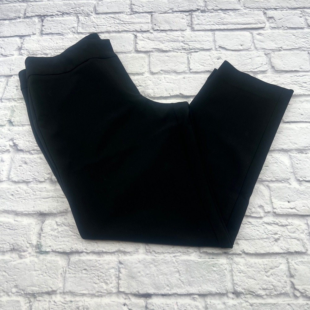 Talbots Signature Womens Black Dress Pants Size 12 Straight Leg Welt Pocket